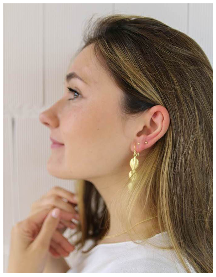PENDIENTES HOJITAS PLATA