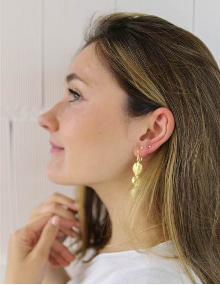 PENDIENTES HOJITAS PLATA
