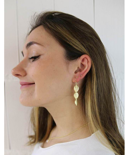 PENDIENTES HOJITAS PLATA