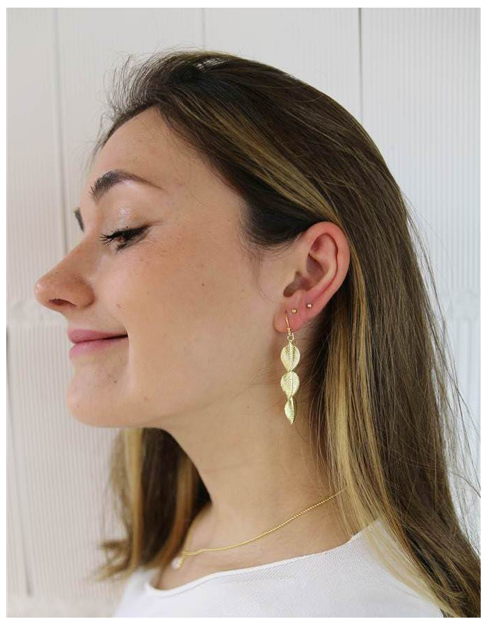 PENDIENTES HOJITAS PLATA
