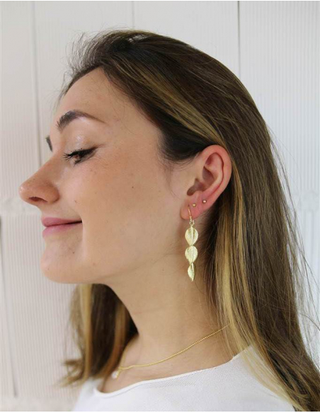 PENDIENTES HOJITAS PLATA