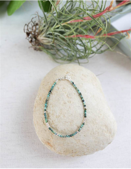 PULSERA  BOLITAS TURQUESA