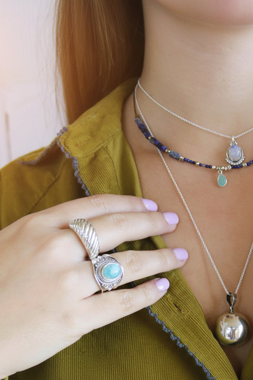 COLGANTE COSMIC PIEDRA LUNA