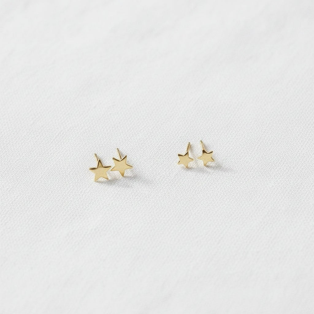 PENDIENTES  ESTRELLAS ORO