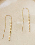 PENDIENTES CAIDA DE BOLITAS ORO