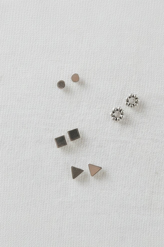 PENDIENTES TRIÁGULOS, CUADRADOS, CHINCHETAS, CÍRCULO