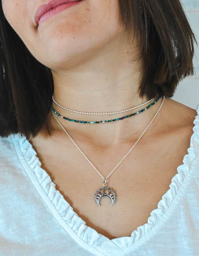 COLGANTE  LUNA BOHO ORO