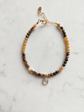PULSERA OJO DE TIGRE ORO YCALCEDONIA AMARILLA