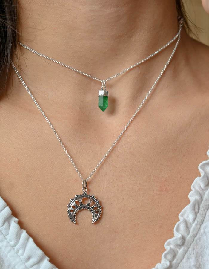 COLGANTE  LUNA BOHO ORO