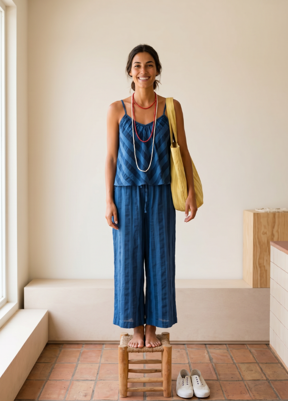 PANTALÓN  RAYAS AZUL