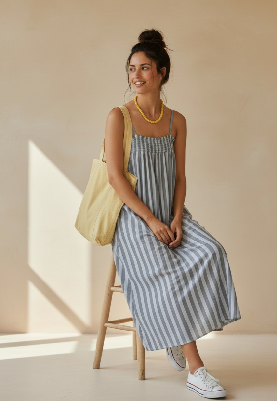 VESTIDO STRIPES AZUL