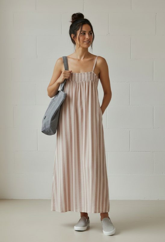 VESTIDO STRIPES EMPOLVADO