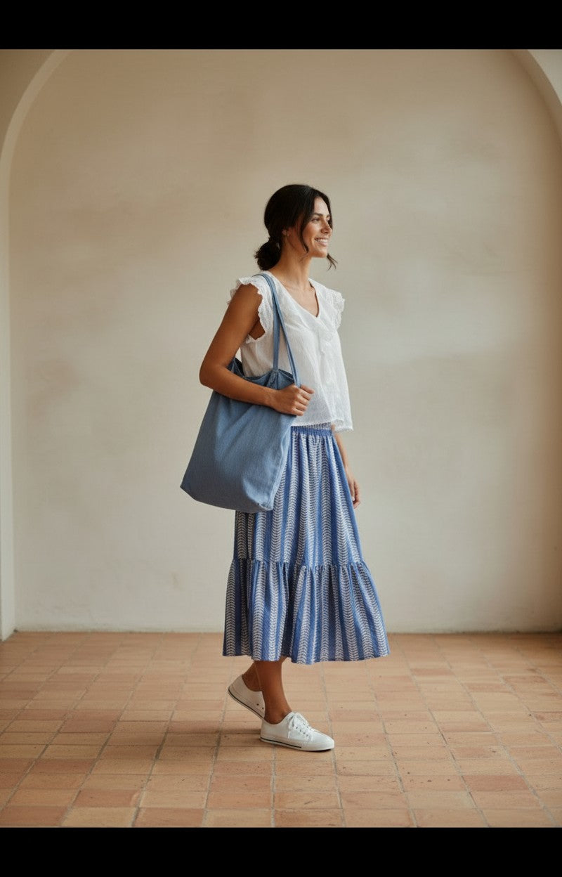 FALDA RAMILLETE BLUE