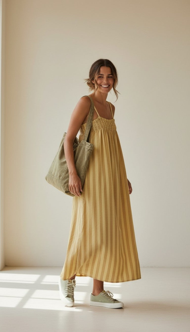 VESTIDO STRIPES AMARILLO