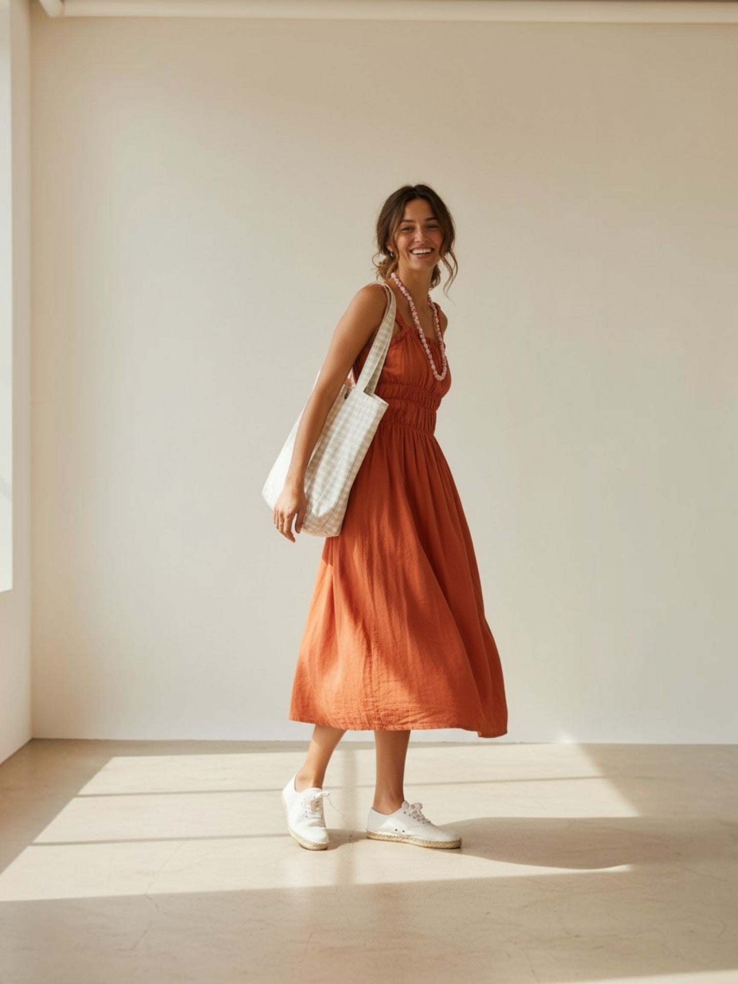 VESTIDO TRIGO TEJA