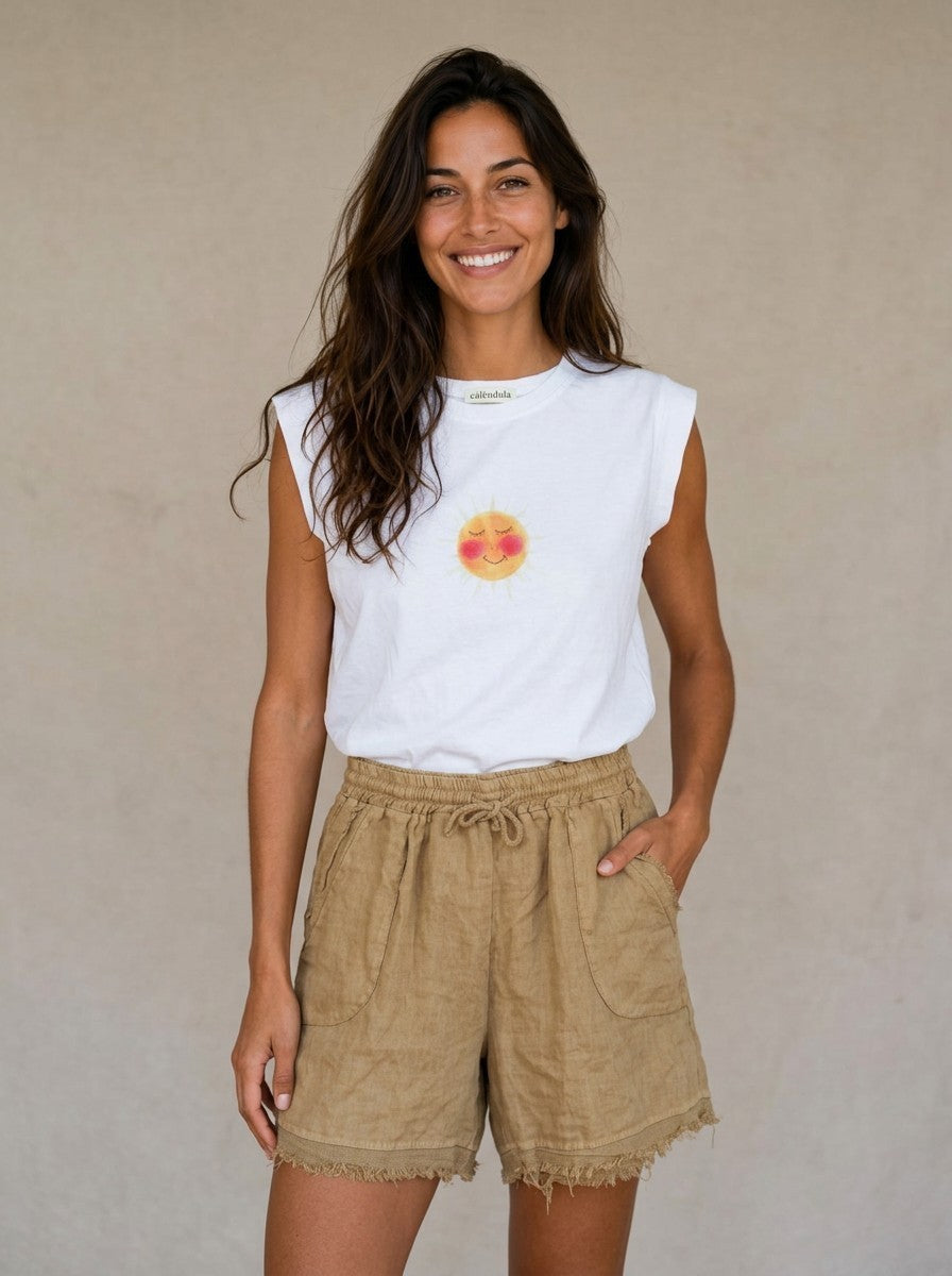 CAMISETA SOL BLANCA