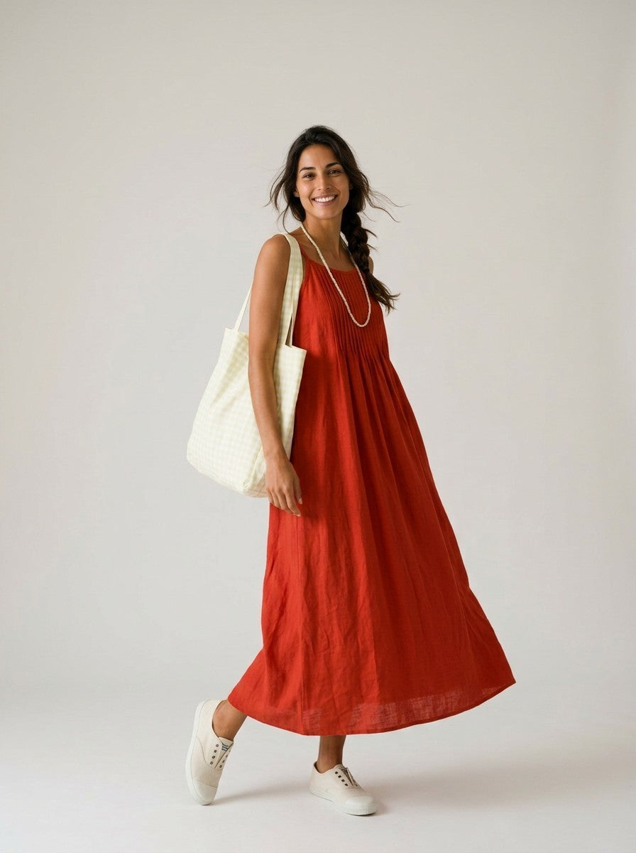 VESTIDO TIERRA TEJA