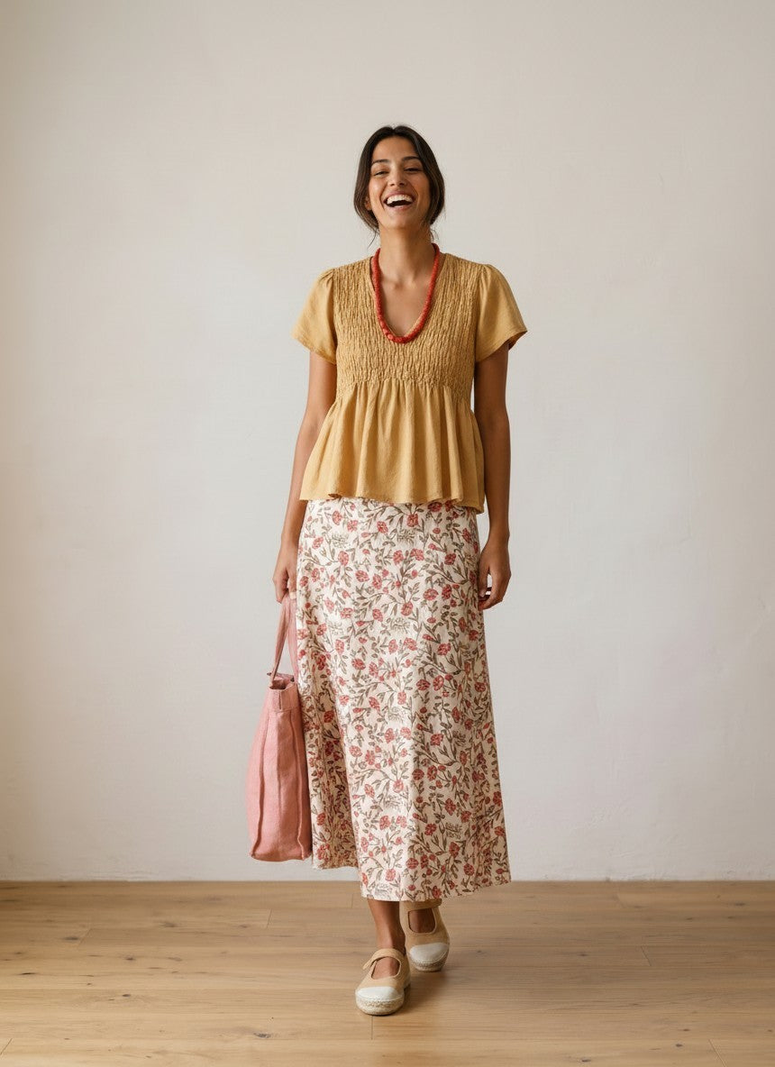 TOP BARDOT CAMEL