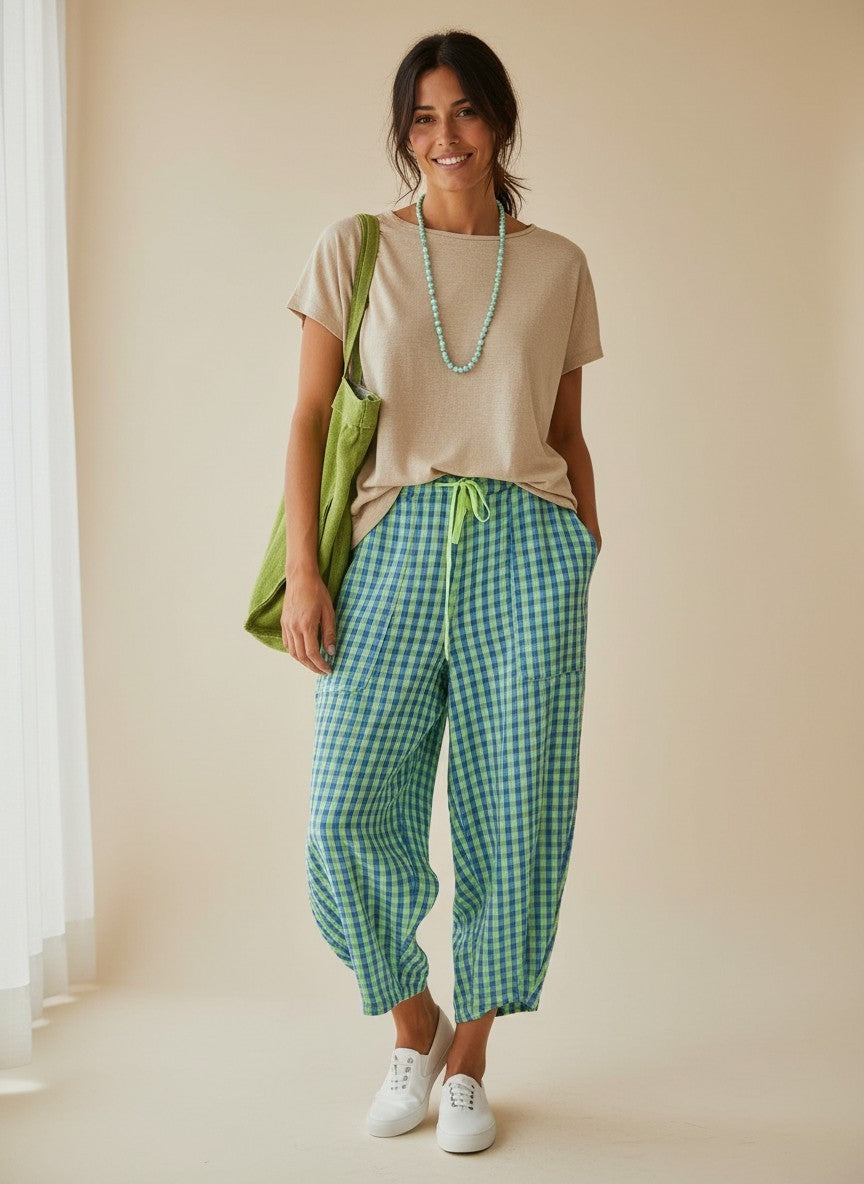 PANTALÓN CUADROS LOLA VERDE