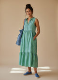 VESTIDO ANDREA CUADROS VERDE