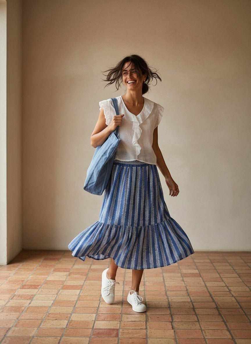 FALDA RAMILLETE BLUE