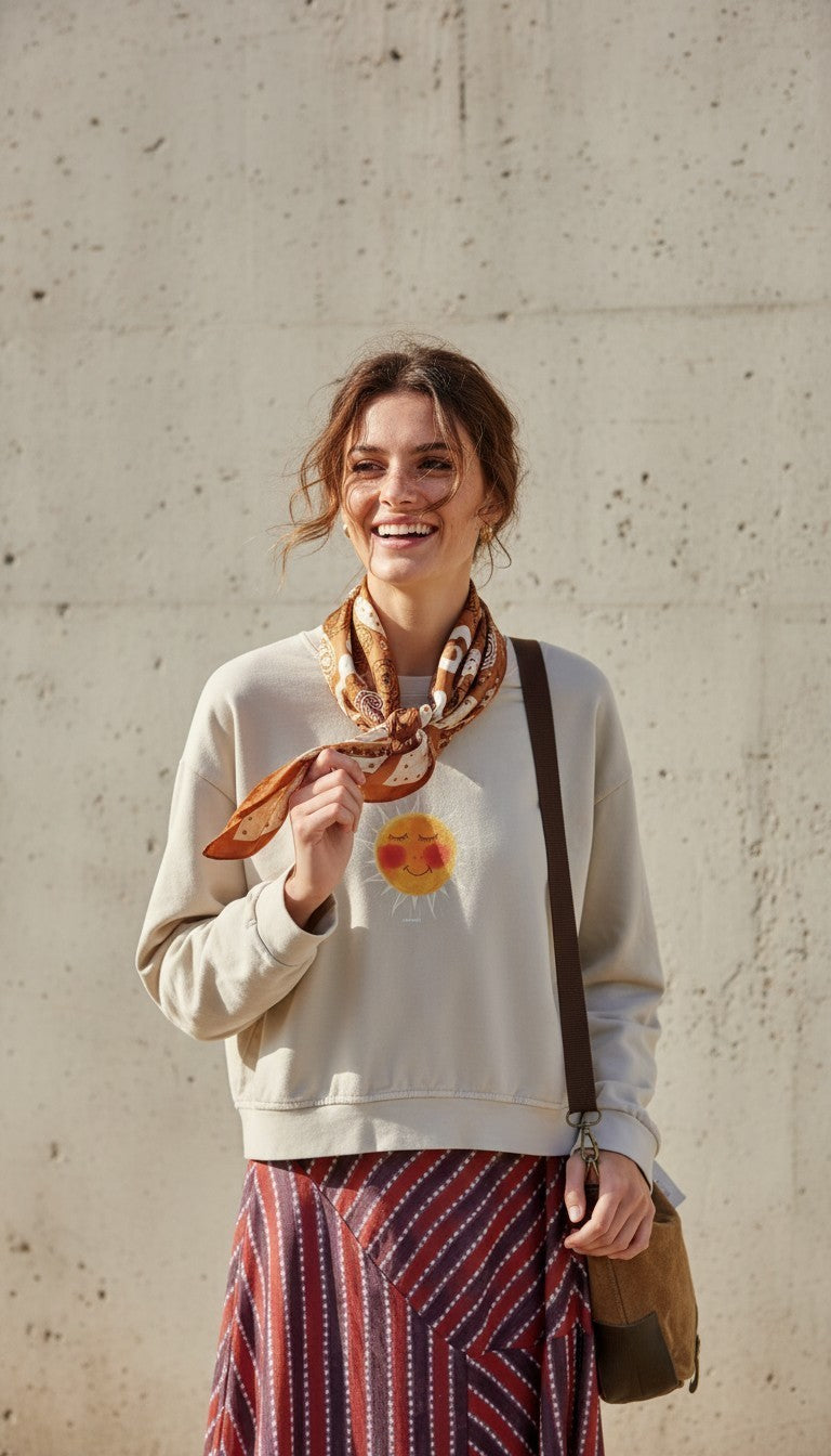 SUDADERA SOL BEIGE