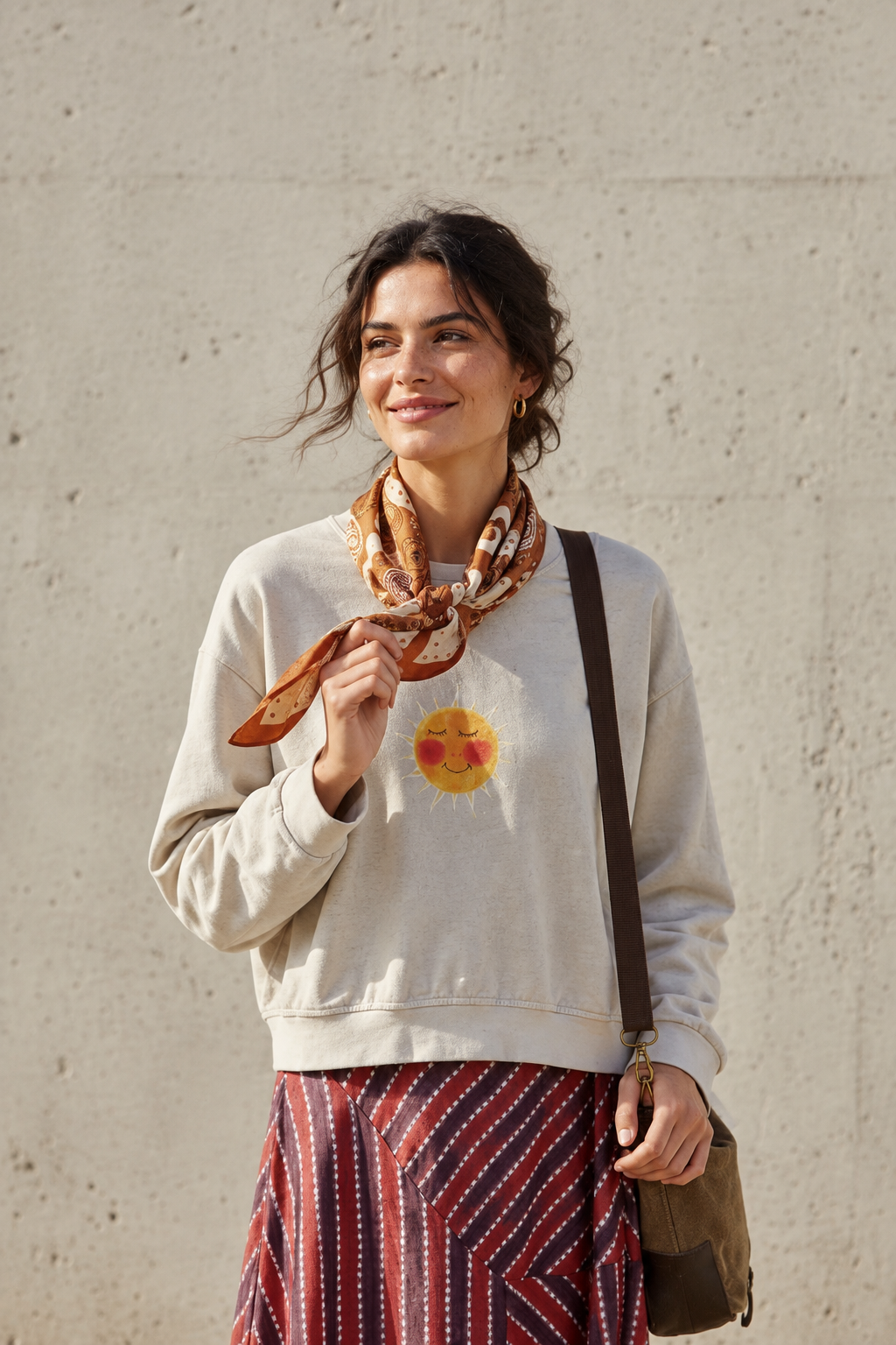 SUDADERA SOL BEIGE