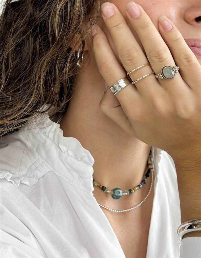 ANILLO DOBLE PLATA