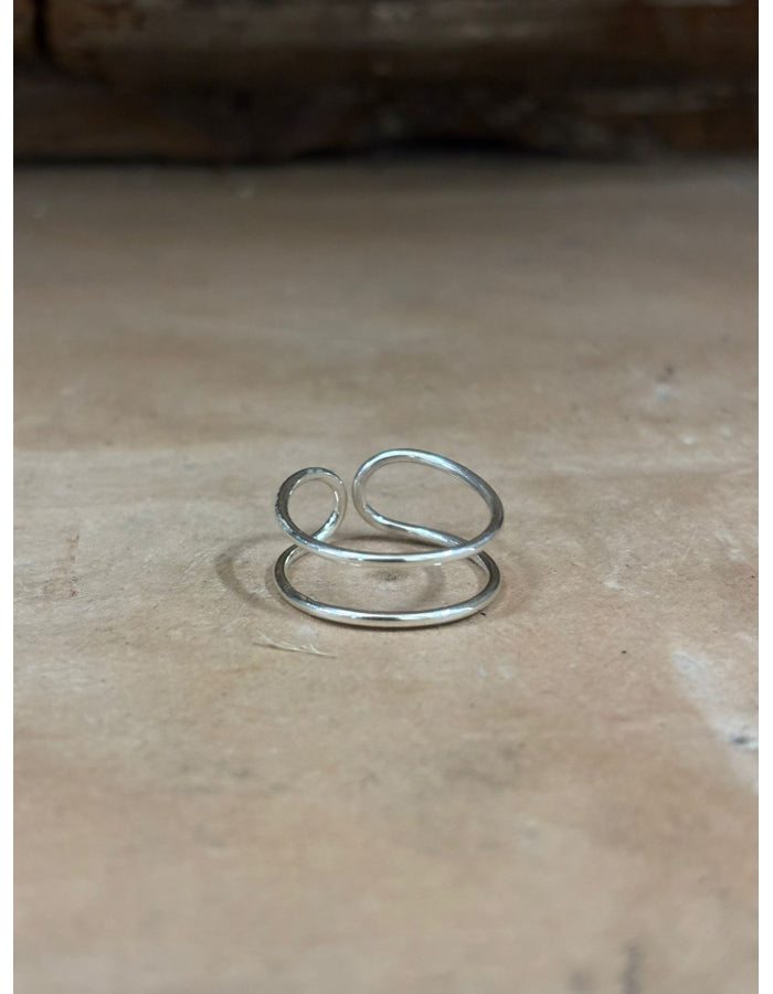 ANILLO DOBLE PLATA