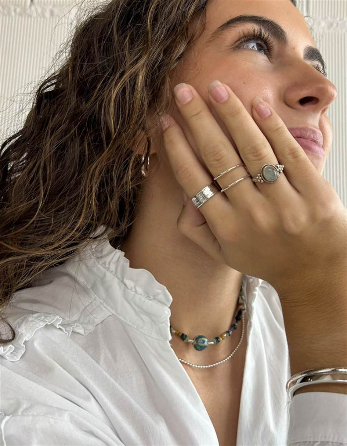 ANILLO DOBLE PLATA