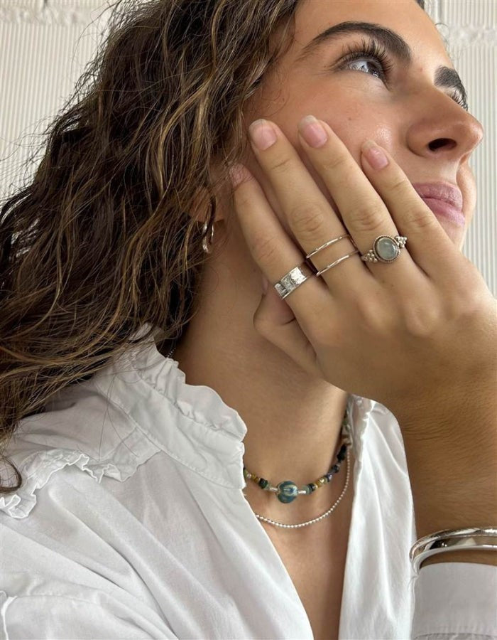 ANILLO DOBLE PLATA