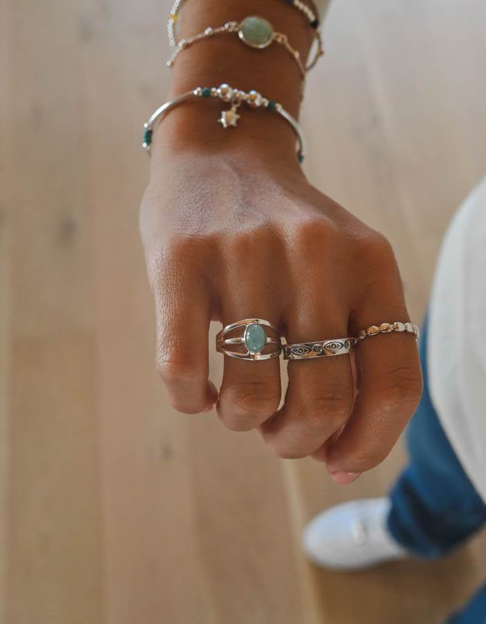 ANILLO MAR DE AMAZONITA