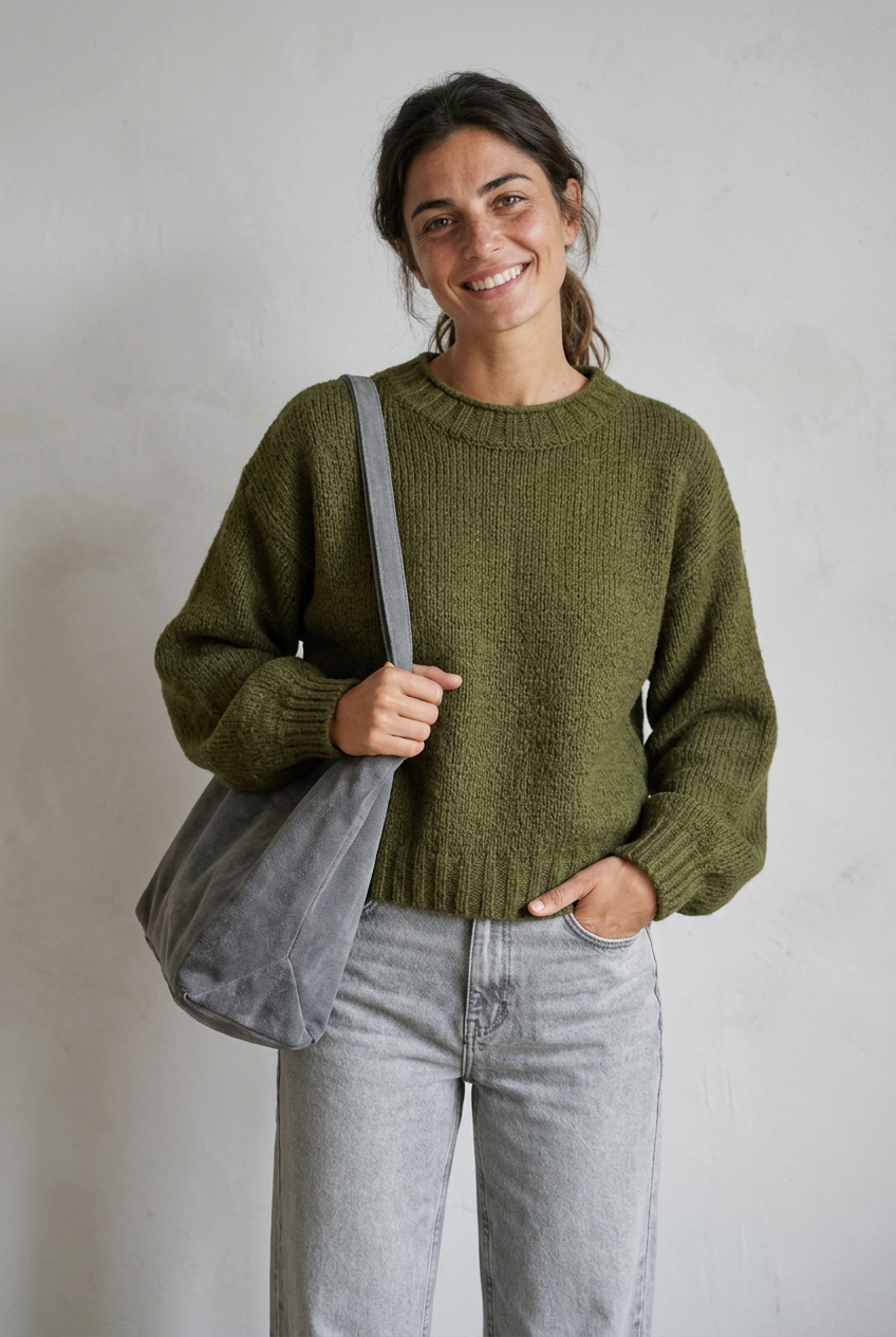 Jersey Irlanda con modelo en una fotografía de estilo natural