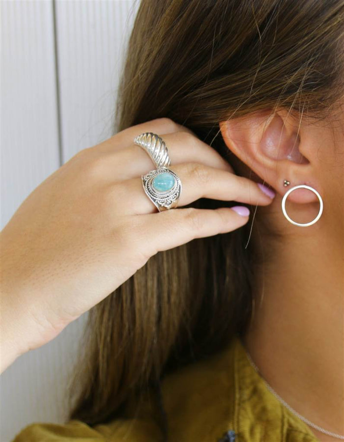 PENDIENTES BOLA GRANDE ORO