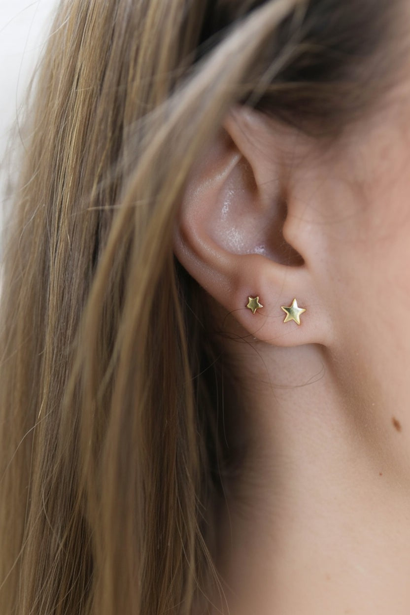 PENDIENTES  ESTRELLAS ORO