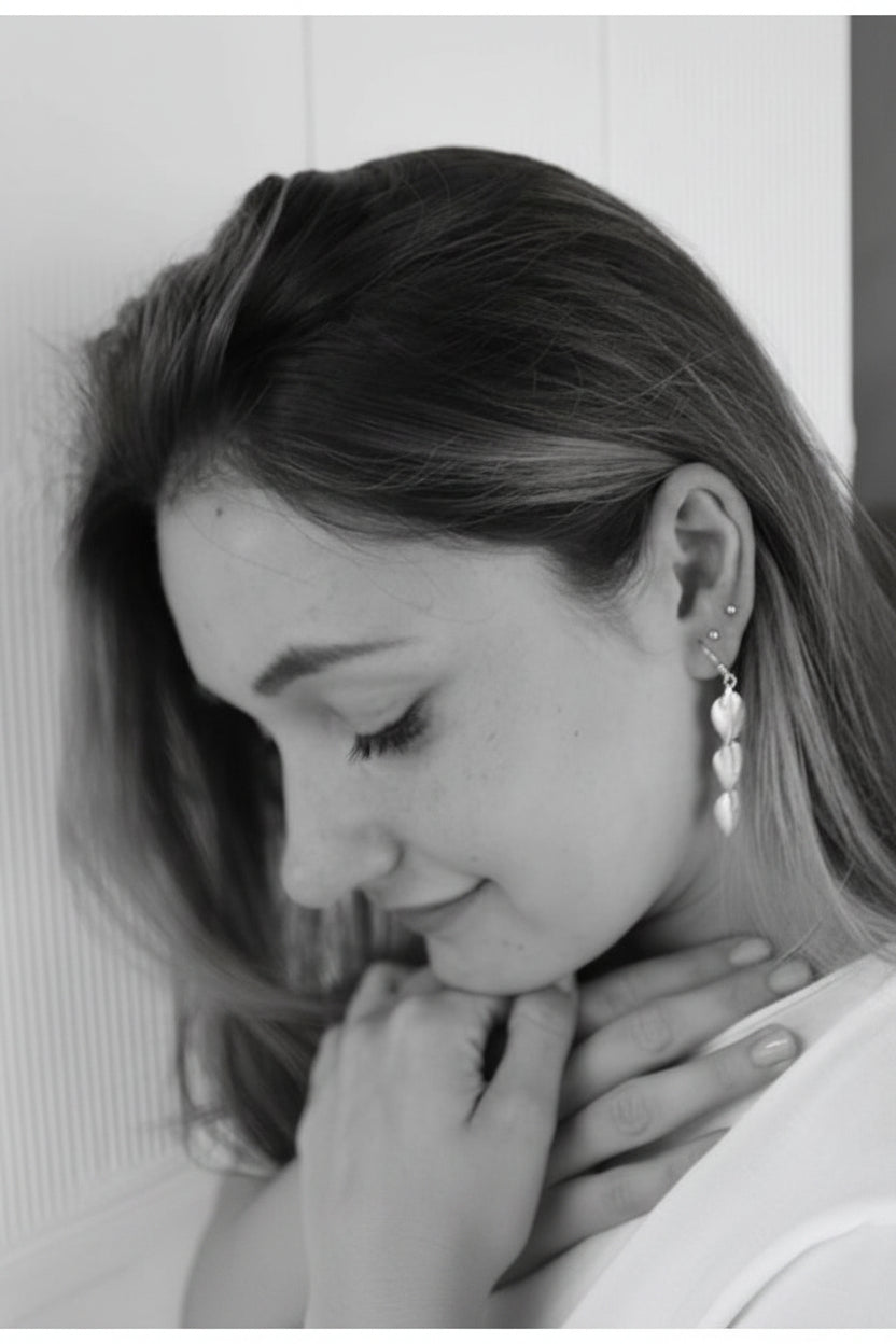 PENDIENTES HOJITAS PLATA