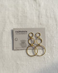 PENDIENTES TRIPLE CIRCULO ORO