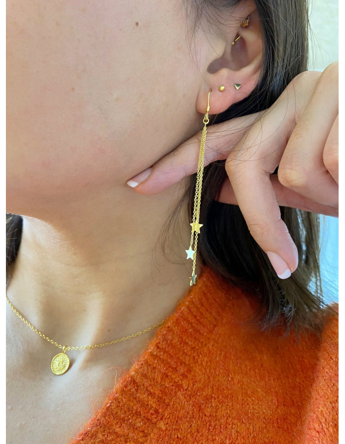 PENDIENTES  ESTRELLITAS ORO