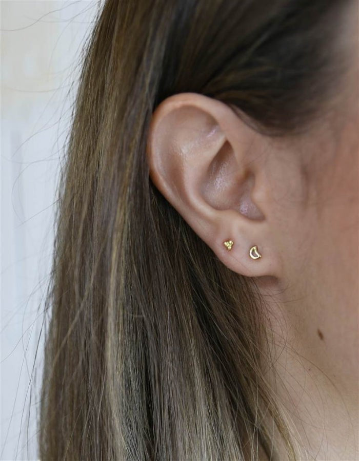 PENDIENTES  LUNAS, BOLITAS, RAYOS ORO