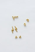 PENDIENTES  LUNAS, BOLITAS, RAYOS ORO