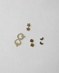 PENDIENTES  LUNAS, CUADRADO, ESTRELLAS, ÉTNICOS ORO