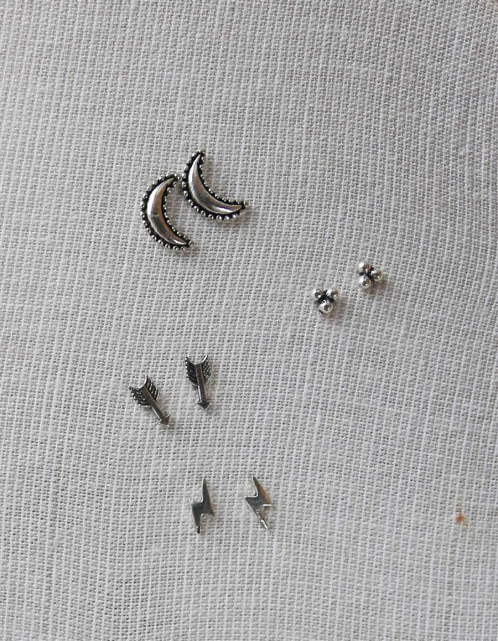 PENDIENTES RAYO, FLECHA, BOLITAS, LUNA