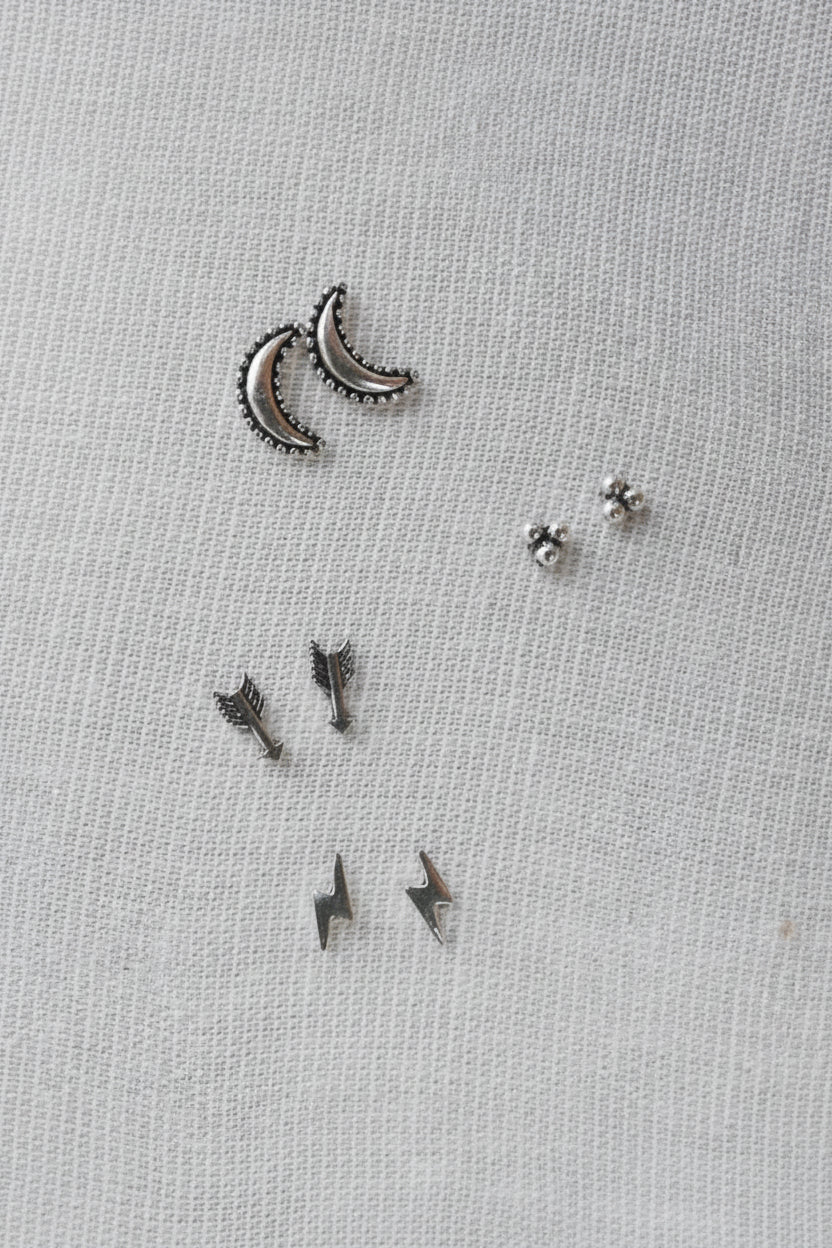 PENDIENTES RAYO, FLECHA, BOLITAS, LUNA