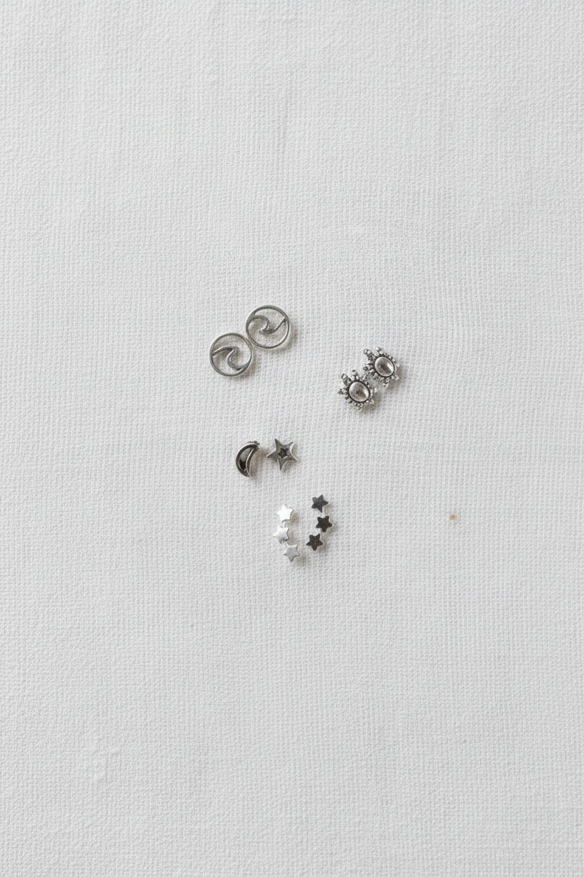 PENDIENTES TORTUGA,OLA, ESTRELLAS, ESTRELLA Y LUNA