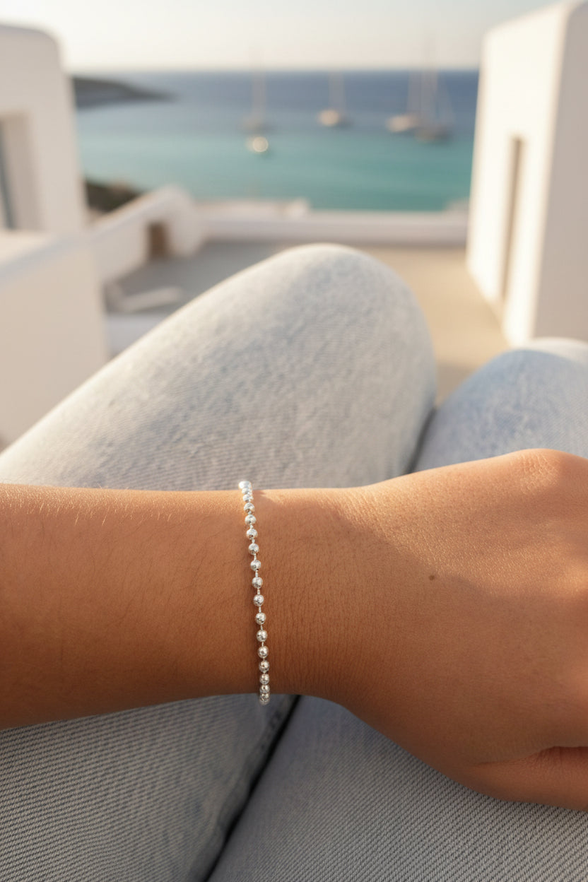 PULSERA SILVER DOTS