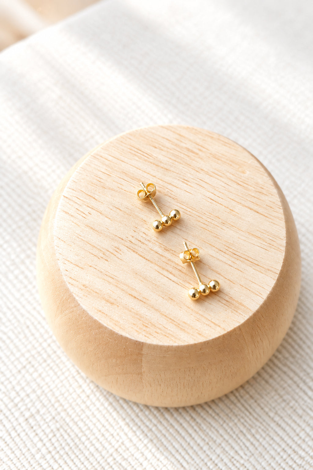 PENDIENTES 3 BOLITAS ORO