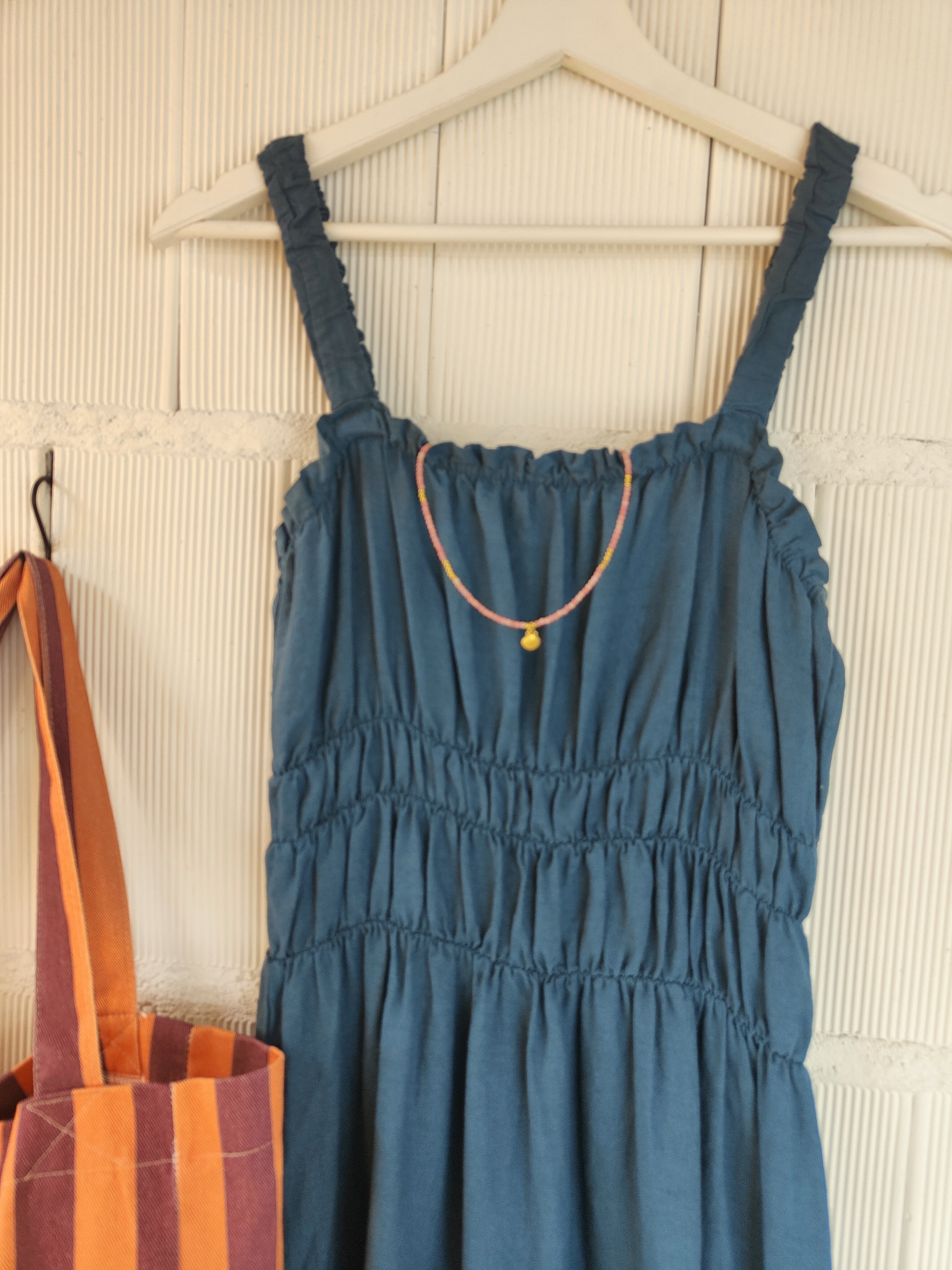 VESTIDO TRIGO AZUL