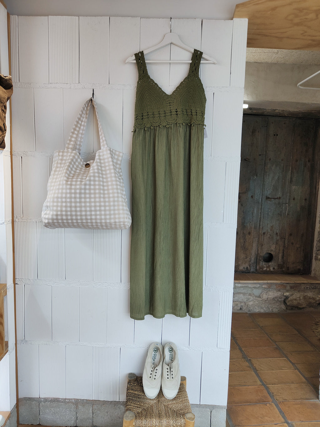 VESTIDO CROCHET VERDE