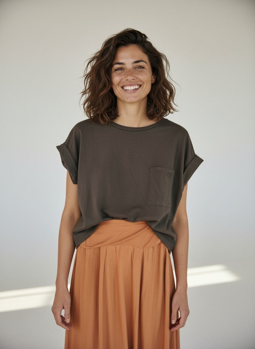CAMISETA MARTA CHOCOLATE