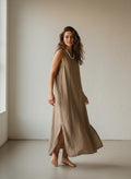 VESTIDO JAPO CAMEL